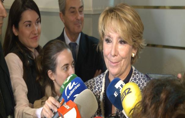 Aguirre sobre Bonig: "Estoy segura de que va a ser la próxima presidenta de la Generalitat Valenciana"