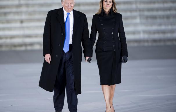Melania Trump y su esposo