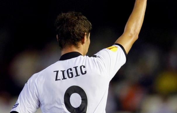 Zigic marcó en Liga con el Valencia casi dos años después