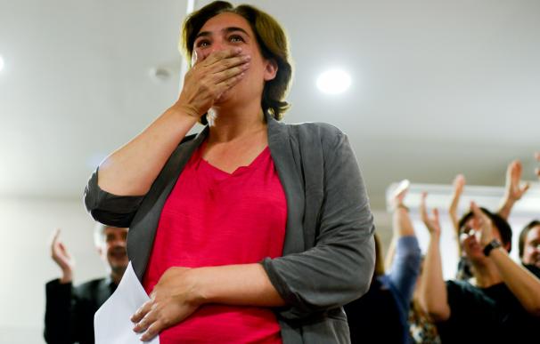 Ada Colau el día que logró la alcaldía de Barcelona, el pasado 24 de mayo de 2015. Getty Images