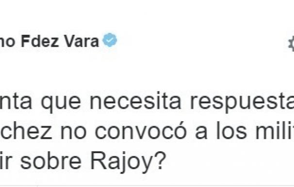 Vara responde al anuncio de Sánchez con reproches: "¿Por qué no convocó a los militantes para decidir sobre Rajoy?"