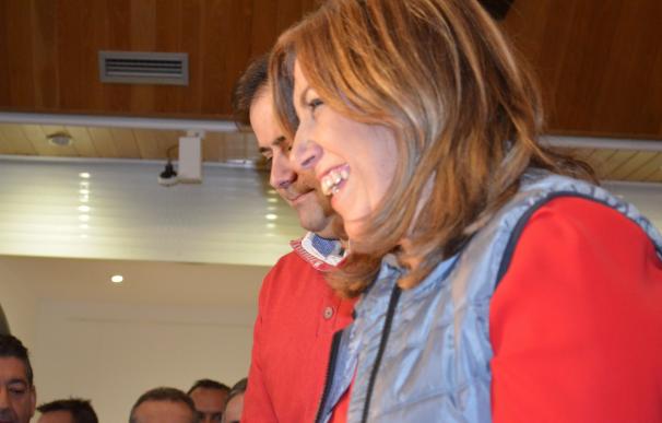 Susana Díaz pide en Camponaraya (León) al Gobierno que "actúe" y "entienda" el "sufrimiento" de la cuenca minera