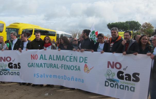 Cientos de personas se manifiestan en El Rocío para evitar que "metan a Doñana en una cámara de gas"