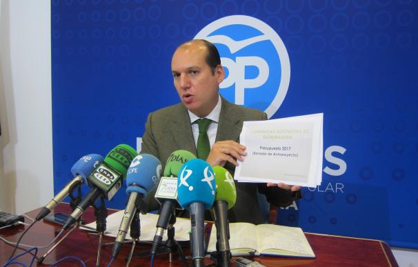 El PP extremeño cree que "hay margen" en la negociación de los PGEx 2017 para que la cifra total "pueda incrementarse"