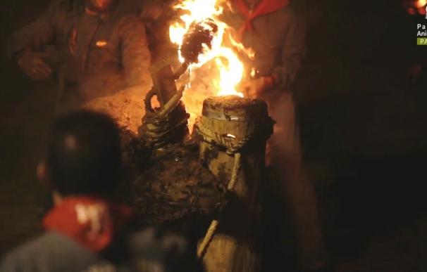 Pacma graba la "tortura del fuego" del Toro Jubilo de Medinaceli (Soria)