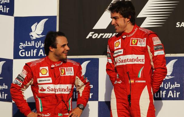 Massa y Alonso durante su etapa en Ferrari.