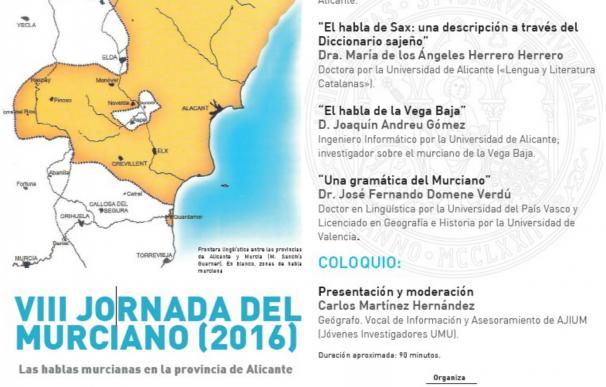 La UMU patrocina una Jornada sobre las hablas murcianas en la provincia de Alicante