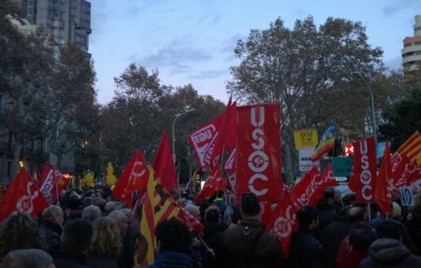 La manifestación en Barcelona por unos Presupuestos sociales arranca desde la plaza Urquinaona