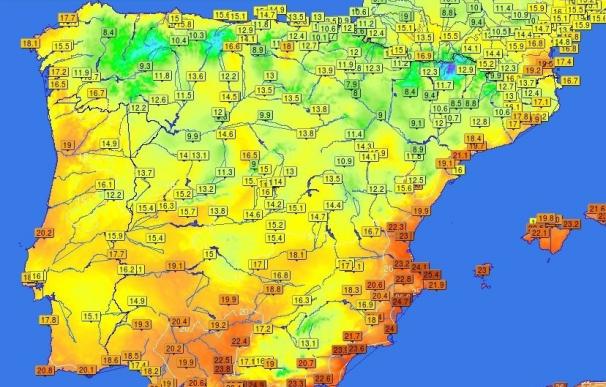 Alicante registra la temperatura más alta de España con 29ºC
