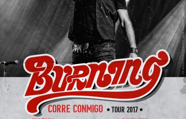 Burning actuará el próximo 13 de mayo en la Sala El Tren dentro de su gira Corre Conmigo 2017