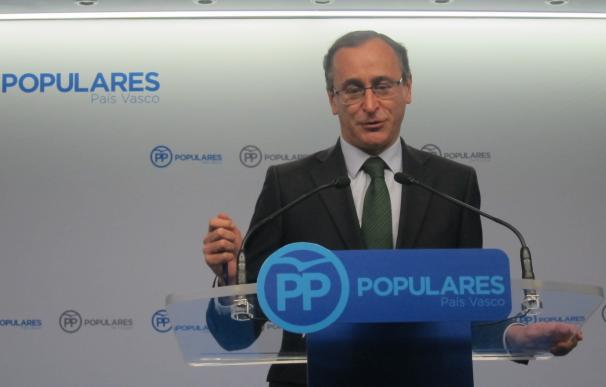 PP acusa a Urkullu de querer "una independencia a fuego lento" aprovechándose "de la debilidad" del PSE-EE