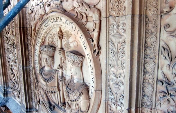 La restauración de la 'Fachada Rica' de la Universidad de Salamanca concluirá a mediados de diciembre
