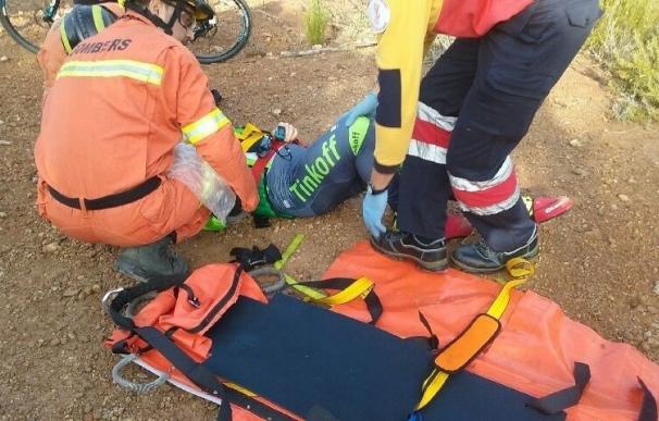 Un ciclista resulta herido al caer en una pista forestal en Algar de Palància