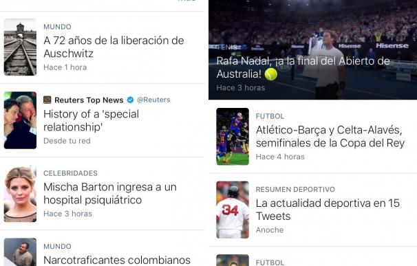 Twitter lanza en España 'Momentos', lo mejor de la red social en un instante