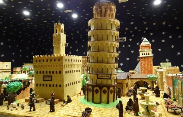 El Belén de Chocolate de Rute recrea este año diferentes monumentos de Italia y personajes históricos