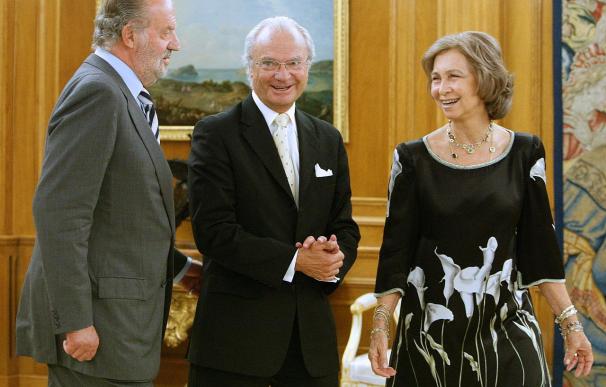 Los Reyes y los Príncipes agasajan a Carlos Gustavo de Suecia en la Zarzuela