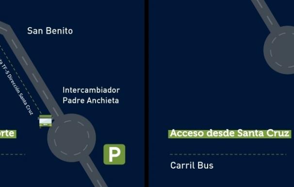 Titsa dispondrá de carriles bus preferentes hasta el Intercambiador de La Laguna durante la Noche en Blanco