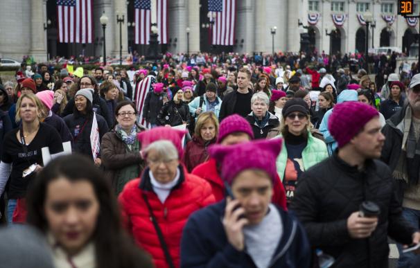 Las convocantes cifran en más de 500.000 las asistentes a la Marcha de Mujeres sobre Washington