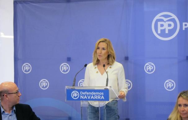 Beltrán llama a "defender Navarra de las políticas de un gobierno radical que está llevando al pozo a nuestra tierra"