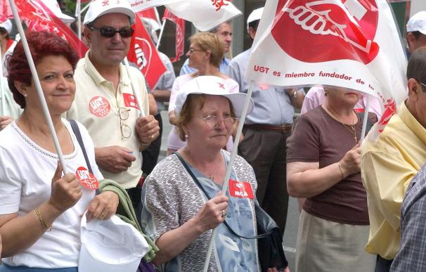 UGT defiende la subida de pensiones mínimas, que deberían alcanzar 735 euros