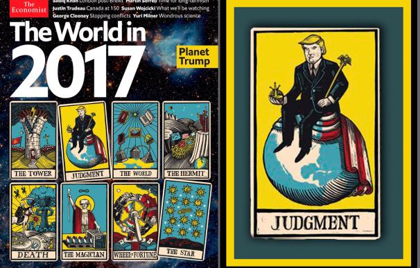 El número especial de The Economist lleva cartas del Tarot y en una de ellas a Trump