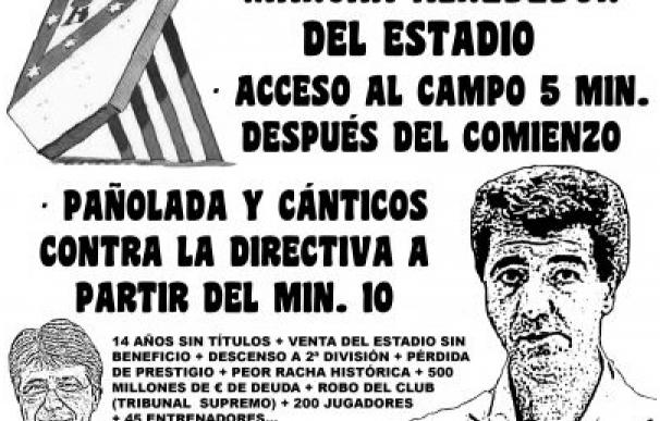 Imagen de los carteles que anuncian la manifestación contra Gil Marín y Cerezo