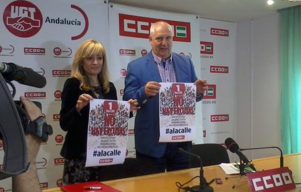 CCOO-A y UGT-A llaman a los ciudadanos a salir a la calle el 1 de mayo y celebrarán en Málaga su manifestación central