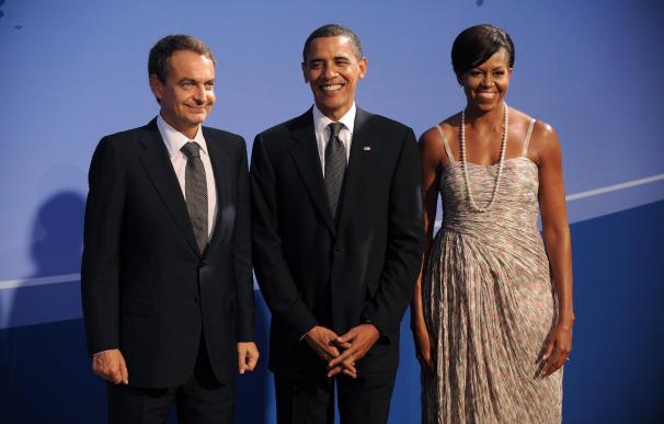 La Casa Blanca retira de su página web una foto con las hijas de Zapatero