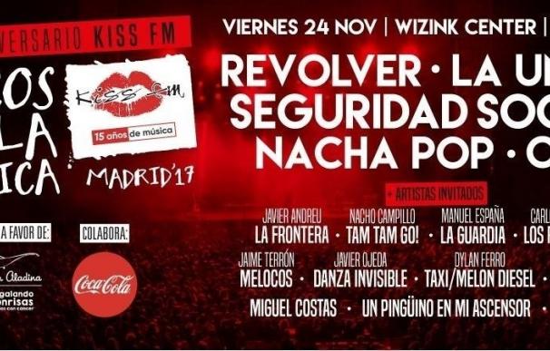 KISS FM celebra su 15 aniversario con el concierto 'Locos por la Música' en Madrid