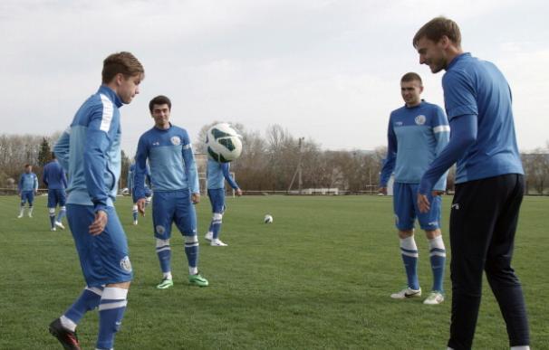 Jugadores del Simferopol de la liga de Crimea