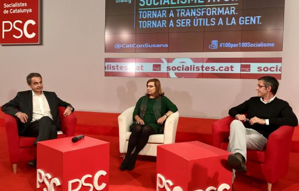 Zapatero y Madina defienden ante el PSC que había que abstenerse con Rajoy