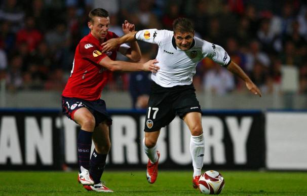 1-1. El Valencia estrena Liga Europa sin suerte ante el Lille, en un partido de fuerzas parejas