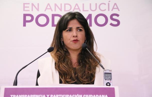 Teresa Rodríguez dice que Susana Díaz pasea "su desidia" por el Parlamento, sin "interés" por quedarse en Andalucía