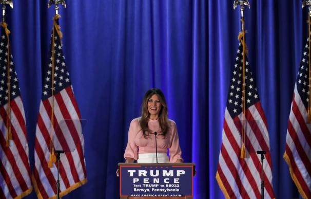 Melania Trump aparece en la recta final de la campaña de EEUU