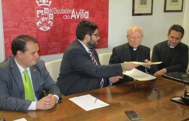Diputación y Obispado de Ávila cofinancian la reparación de la torre de la iglesia de Mercadillo, destruida por un rayo