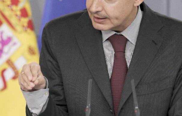 Zapatero al término de la reunión del Consejo de Ministros
