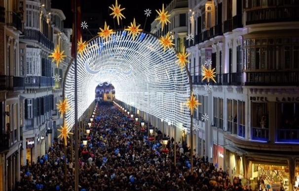 El alumbrado navideño de calle Larios tendrá un nuevo espectáculo de luces y sonidos