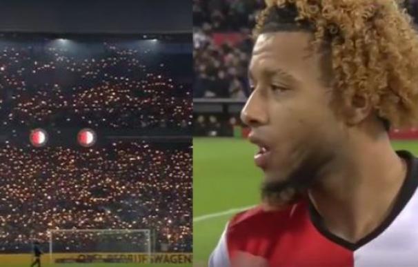 Un jugador del Feyenord pierde a su madre y su afición le arropa iluminando el estadio con velas