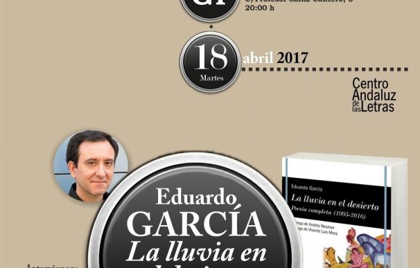 Junta rinde homenaje al poeta Eduardo García con la presentación de su libro 'La lluvia en el desierto'