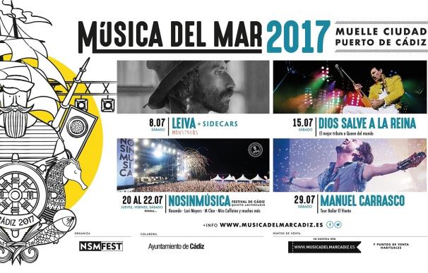 'Musica del Mar' llevará a la capital los conciertos de Leiva, Manuel Carrasco y la banda Dios Salve a la Reina