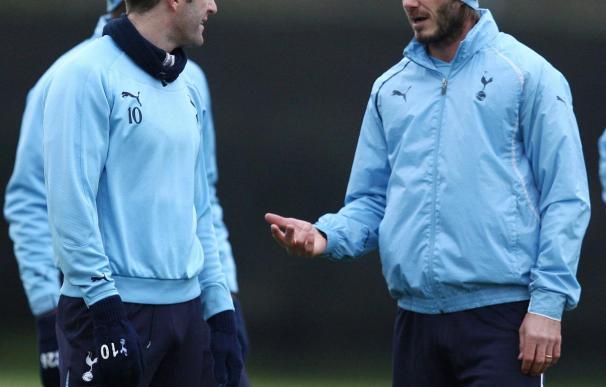 David Beckham se entrena por primera vez con el Tottenham