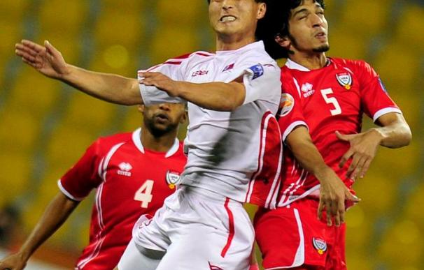 Empate sin goles entre Emiratos y Corea del Norte, que falló un penalti