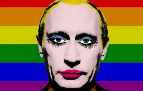 Vladimir Putin prohíbe la difusión de un meme en que aparece como un payaso gay