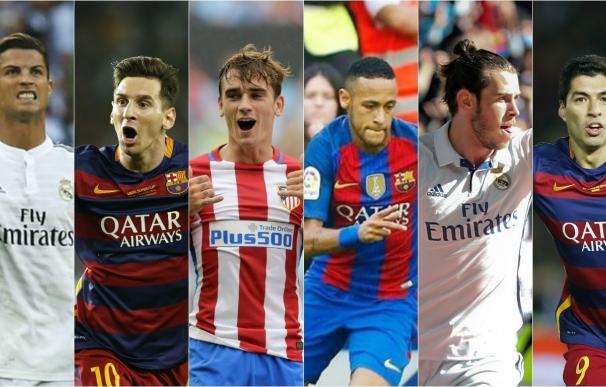 Cristiano, Messi, Griezmann, Suárez, Bale y Neymar buscan este lunes el Balón de Oro