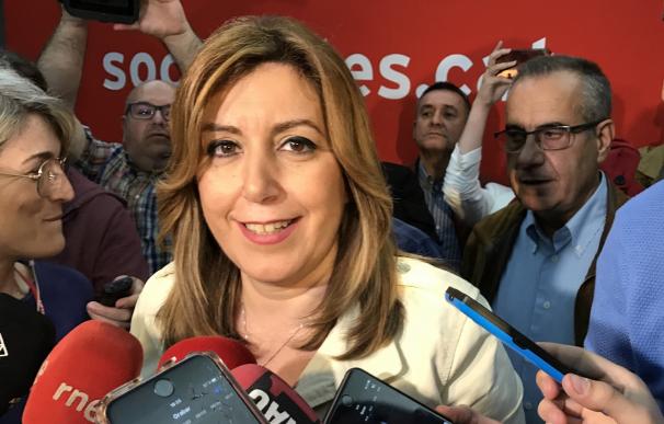 Susana Díaz tacha de infumables las cuentas y afirma que Rafael Hernando es un "faltón"