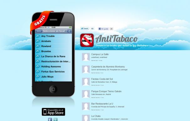 Ya hay una aplicación para el iPhone que denuncia a los locales en los que se fuma