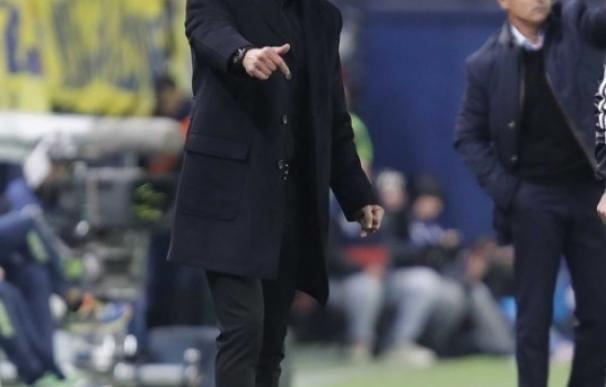 Simeone: "El equipo pelea y trabaja, pero las situaciones de cara a gol no nos están favoreciendo"