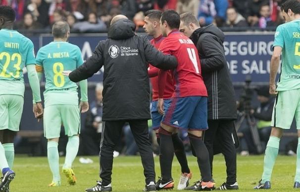 Osasuna pierde a su capitán Miguel Flaño para toda la temporada por rotura de ligamento en la rodilla