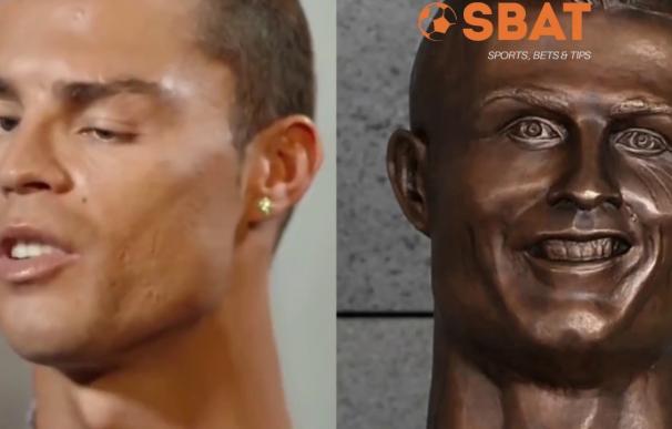 El divertido vídeo de Cristiano Ronaldo y su busto que arrasa en las redes