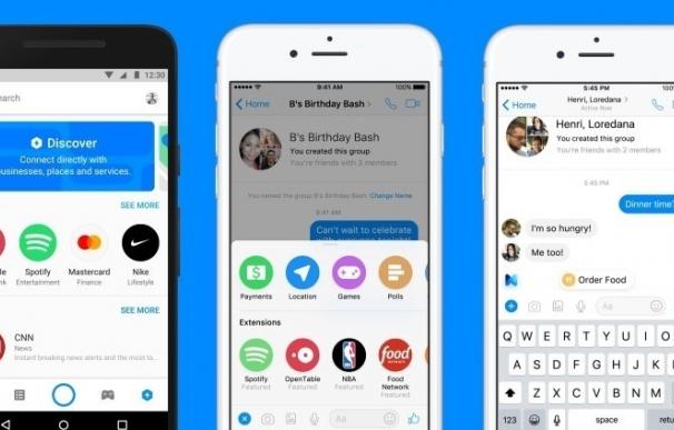 Facebook Messenger incluye una nueva pestaña 'Descubrir' y mejora su sistema de pagos en grupo